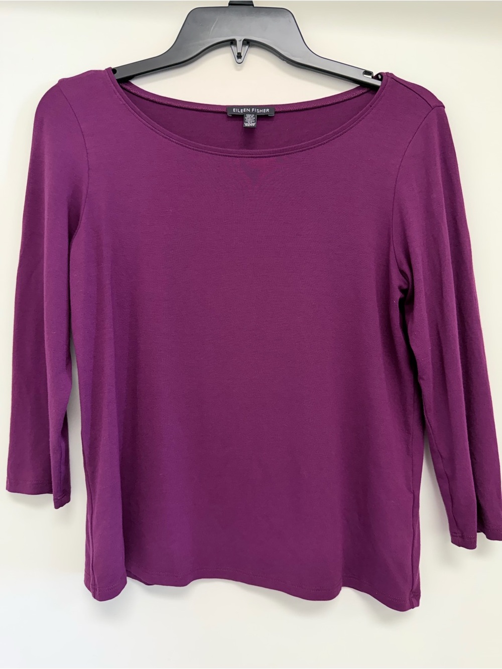 Eileen Fisher Women’s Scoop Neck Top 100% Cotton in Plum - XS